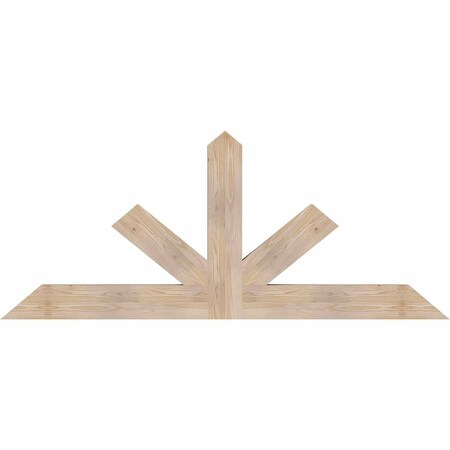 Ekena Millwork Saratoga Smooth Timber Gable Bracket, Douglas Fir, 72"W x 30"H x 3 1/2"D x 5 1/2"F, 10/12 Pitch GBW072X30X0406SAR00SDF